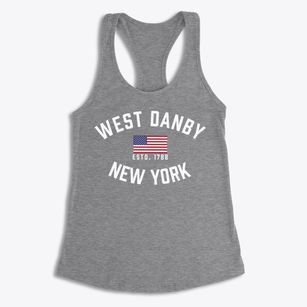 West Danby New York Patriot Women's Racerback Tank