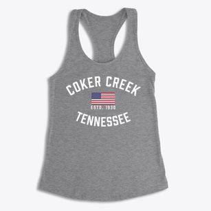 Coker Creek Tennessee Patriot Women's Racerback Tank