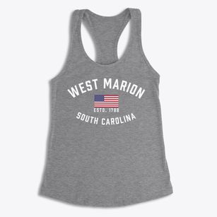 West Marion South Carolina Patriot Women's Racerback Tank