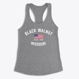 Black Walnut Missouri Patriot Women's Racerback Tank