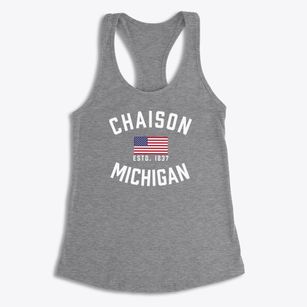 Chaison Michigan Patriot Women's Racerback Tank