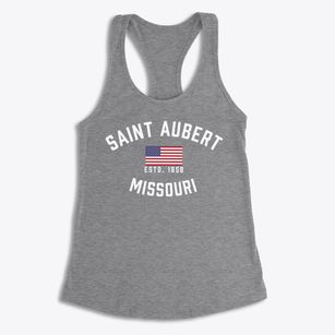 Saint Aubert Missouri Patriot Women's Racerback Tank