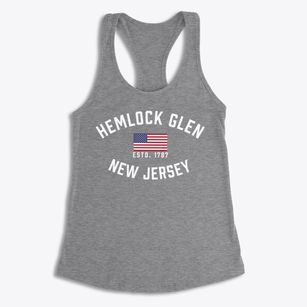 Hemlock Glen New Jersey Patriot Women's Racerback Tank