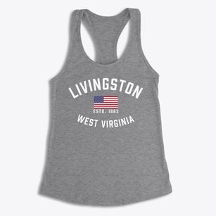 Livingston West Virginia Patriot Women's Racerback Tank