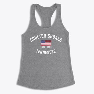 Coulter Shoals Tennessee Patriot Women's Racerback Tank