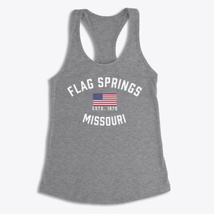 Flag Springs Missouri Patriot Women's Racerback Tank