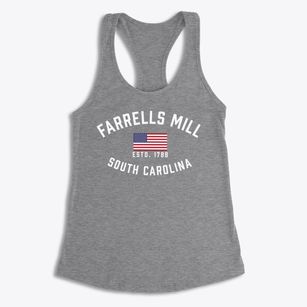 Farrells Mill South Carolina Patriot Women's Racerback Tank