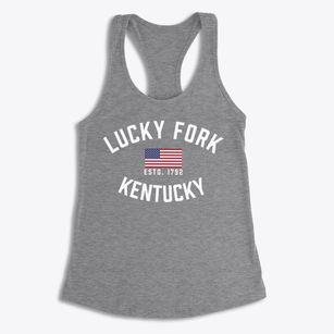 Lucky Fork Kentucky Patriot Women's Racerback Tank