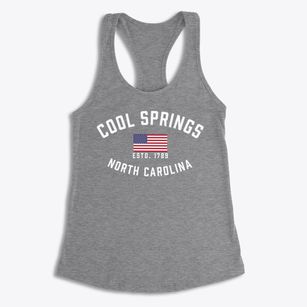 Cool Springs North Carolina Patriot Women's Racerback Tank