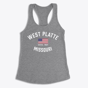West Platte Missouri Patriot Women's Racerback Tank