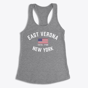 East Verona New York Patriot Women's Racerback Tank