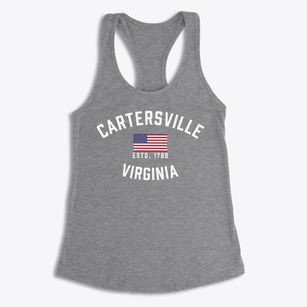 Cartersville Virginia Patriot Women's Racerback Tank