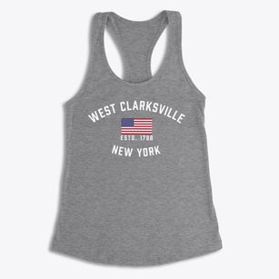 West Clarksville New York Patriot Women's Racerback Tank