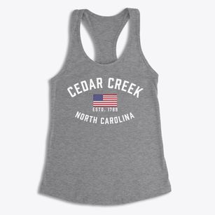 Cedar Creek North Carolina Patriot Women's Racerback Tank