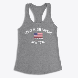 West Middleburgh New York Patriot Women's Racerback Tank