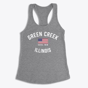 Green Creek Illinois Patriot Women's Racerback Tank