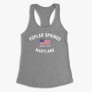 Poplar Springs Maryland Patriot Women's Racerback Tank