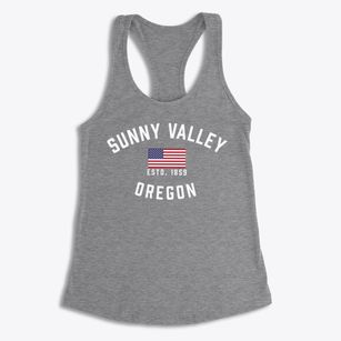 Sunny Valley Oregon Patriot Women's Racerback Tank
