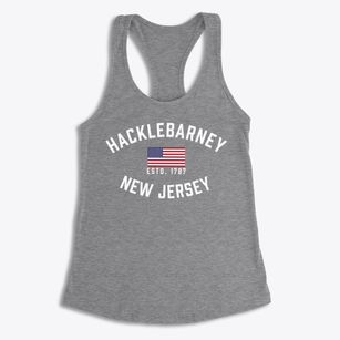 Hacklebarney New Jersey Patriot Women's Racerback Tank
