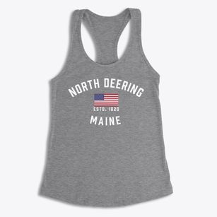 North Deering Maine Patriot Women's Racerback Tank