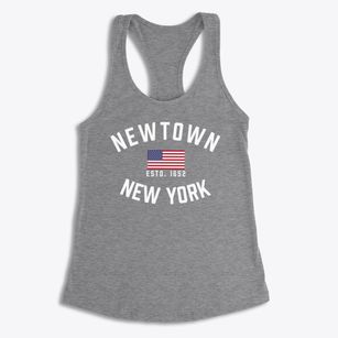Newtown New York Patriot Women's Racerback Tank