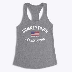 Sumneytown Pennsylvania Patriot Women's Racerback Tank