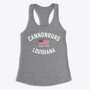 Cannonburg Louisiana Patriot Women's Racerback Tank