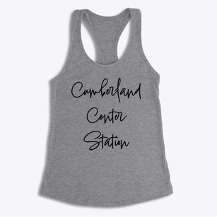 Cumberland Center Station Maine Freestyle Women's Racerback Tank