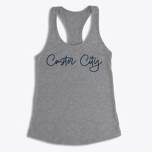 Custer City Oklahoma Freestyle Women's Racerback Tank