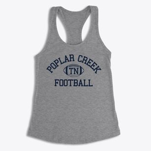 Poplar Creek Tennessee Football Women's Racerback Tank