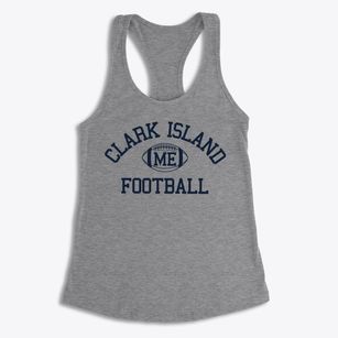 Clark Island Maine Football Women's Racerback Tank