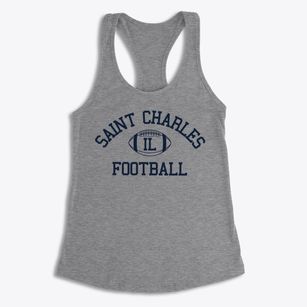 St. Charles Illinois Football Women's Racerback Tank