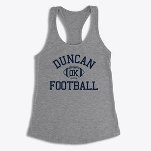 Duncan Oklahoma Football Women's Racerback Tank
