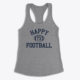Happy Texas Football Women's Racerback Tank