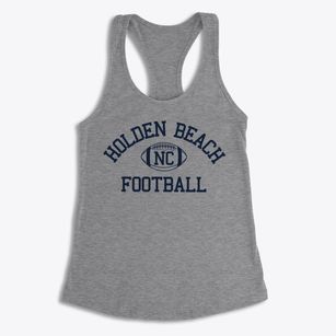 Holden Beach North Carolina Football Women's Racerback Tank