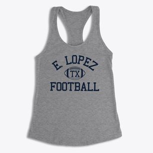 E. Lopez Texas Football Women's Racerback Tank