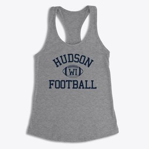Hudson Wisconsin Football Women's Racerback Tank