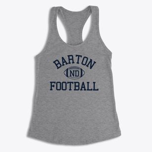 Barton North Dakota Football Women's Racerback Tank