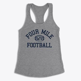 Four Mile West Virginia Football Women's Racerback Tank