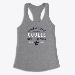 Coulee North Dakota General Supply Women's Racerback Tank