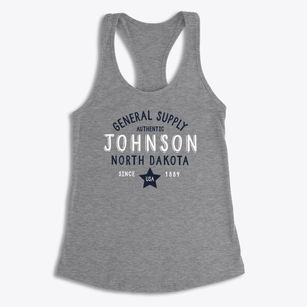 Johnson North Dakota General Supply Women's Racerback Tank