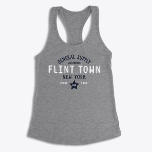 Flint Town New York General Supply Women's Racerback Tank