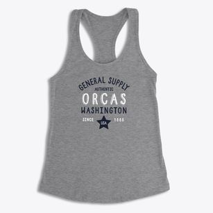 Orcas Washington General Supply Women's Racerback Tank