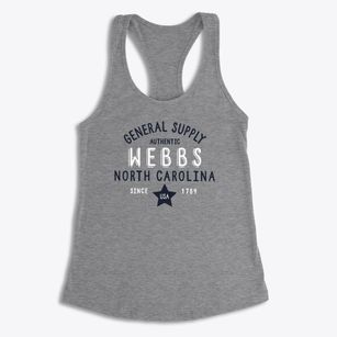 Webbs North Carolina General Supply Women's Racerback Tank