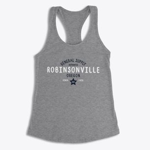 Robinsonville Oregon General Supply Women's Racerback Tank