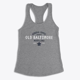 Old Baltimore Maryland General Supply Women's Racerback Tank