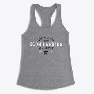 Scow Landing New Jersey General Supply Women's Racerback Tank