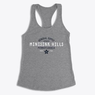 Minisink Hills Pennsylvania General Supply Women's Racerback Tank
