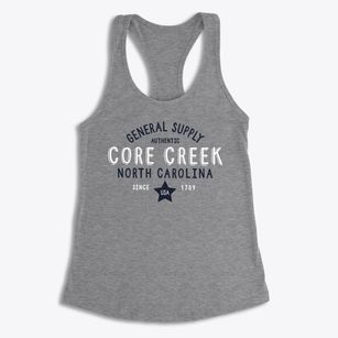 Core Creek North Carolina General Supply Women's Racerback Tank