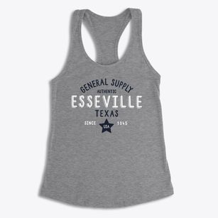Esseville Texas General Supply Women's Racerback Tank